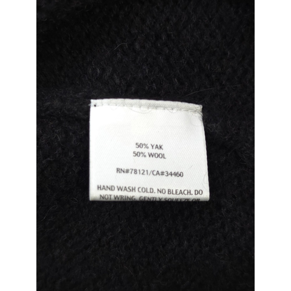 Eileen Fisher Cowl Neck Sweater Women Medium Soft Yak Wool Charcoal Taupe - Picture 4 of 7